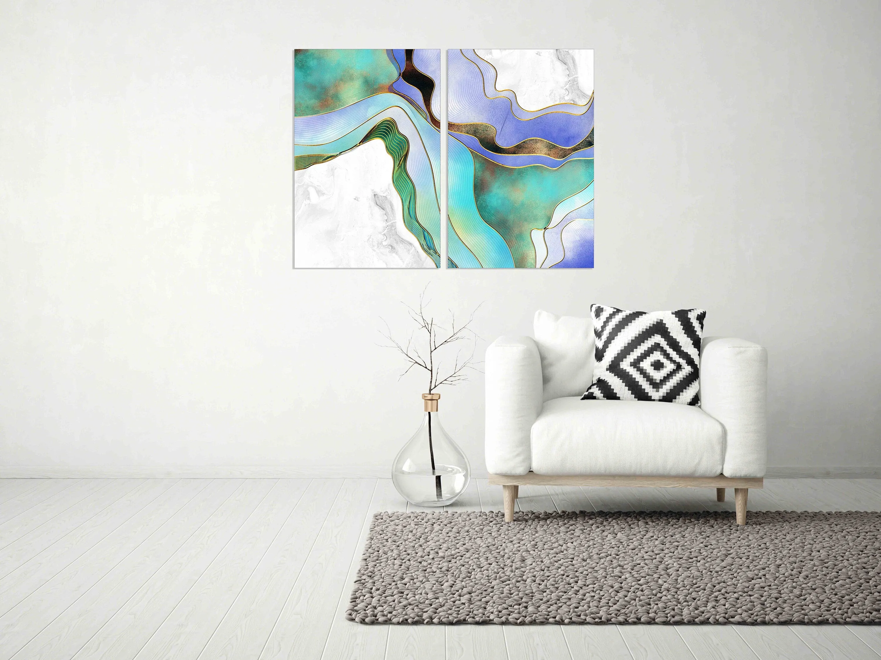 Abstract canvas wall art painting Picture frames extra large multi panel wall art Abstract print wall decor calm horizontal art