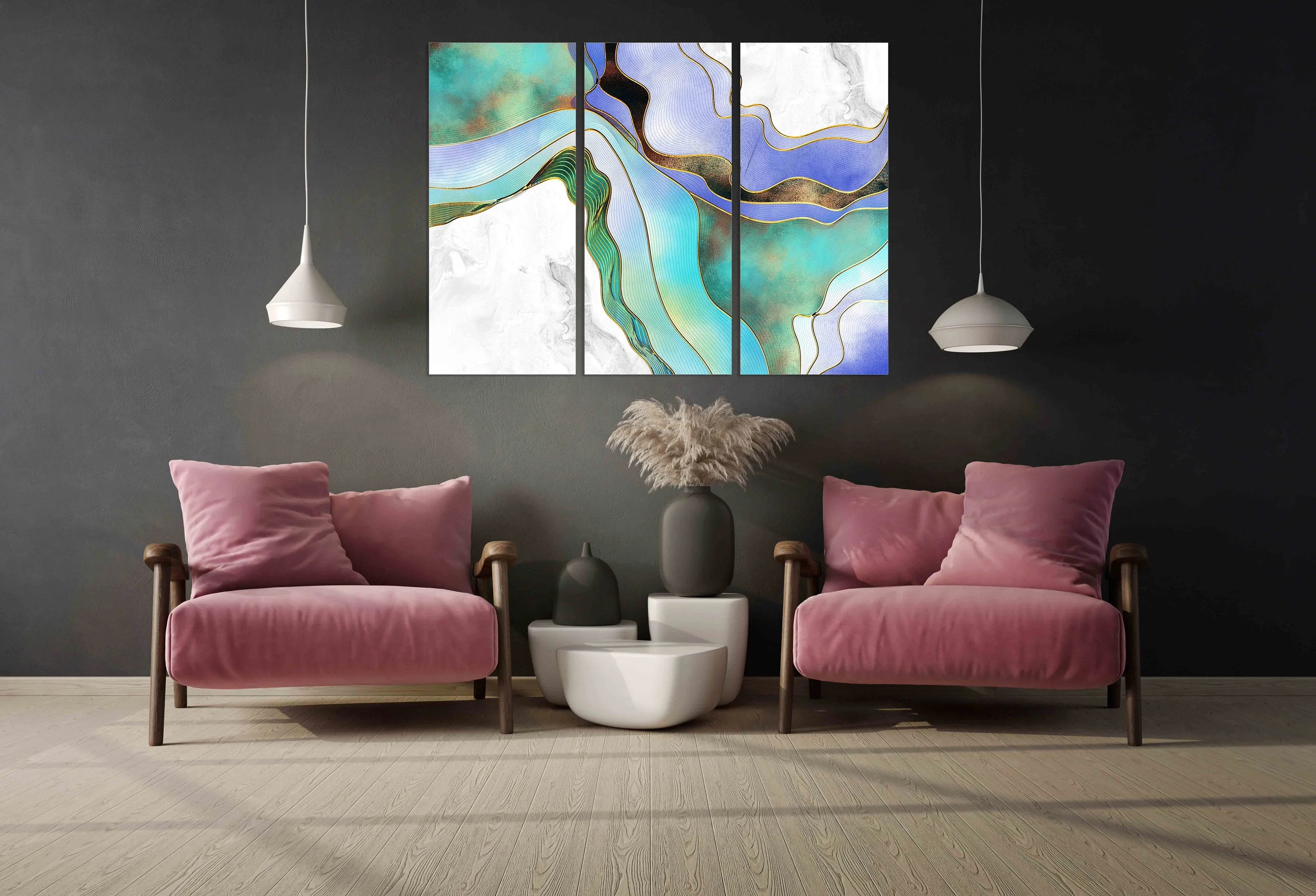 Abstract canvas wall art painting Picture frames extra large multi panel wall art Abstract print wall decor calm horizontal art