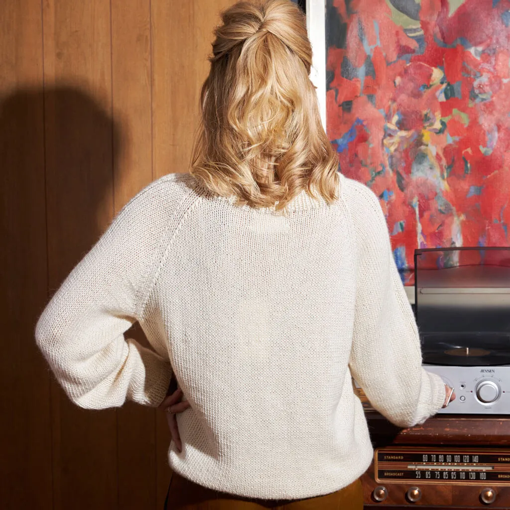 Alpaca Handknit Sweater - Ivory White