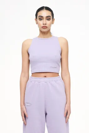 Ayla Crop Top Vintage Washed Purple Paste