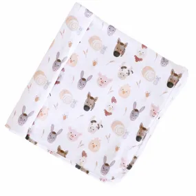 Barnyard Buddies Oversized Swaddle Blanket