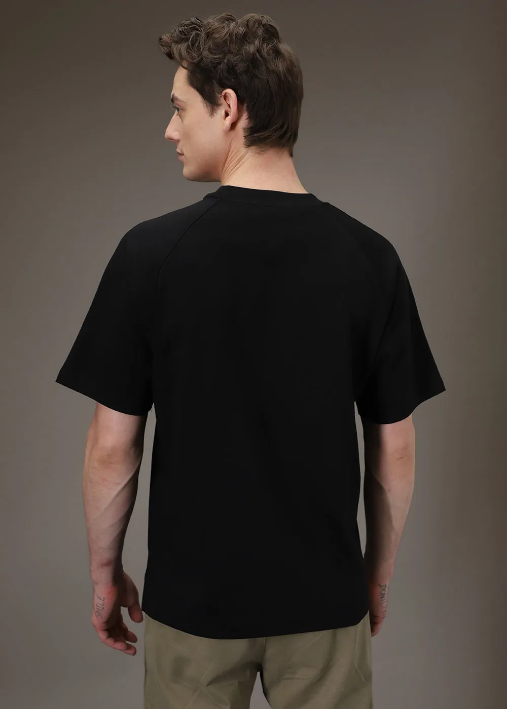 Black Raglan Oversized T-shirt