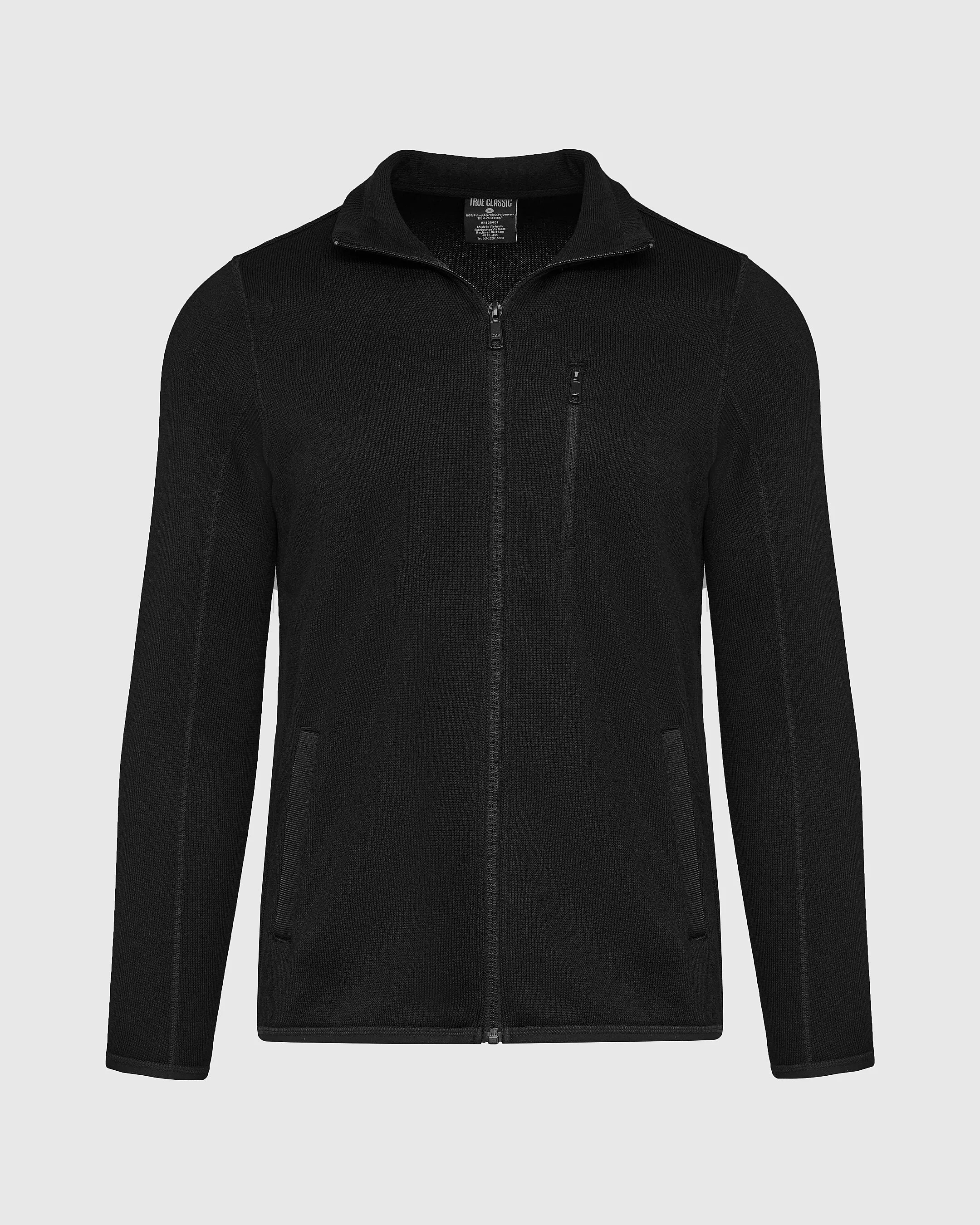 Black Sweater Fleece Jacket