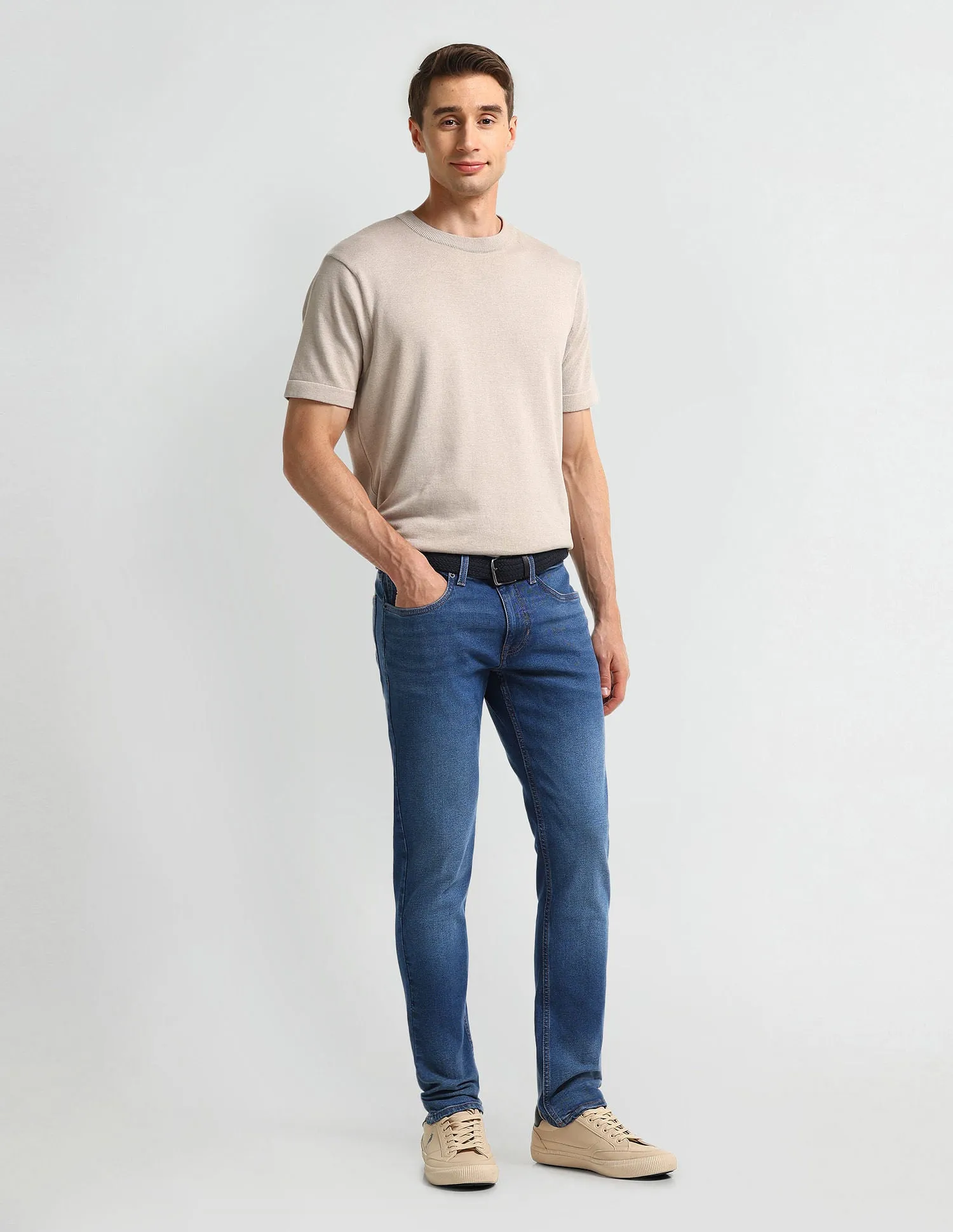 Brandon Slim Tapered Blue Jeans