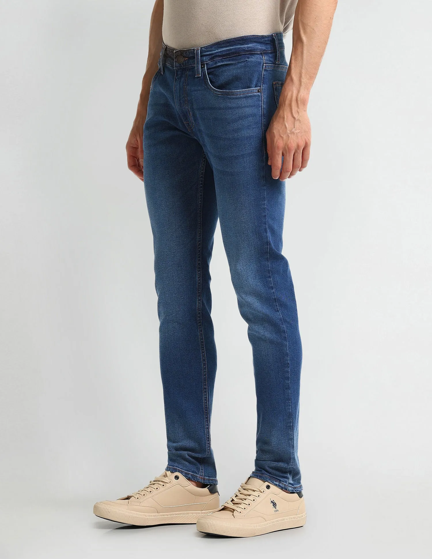 Brandon Slim Tapered Blue Jeans