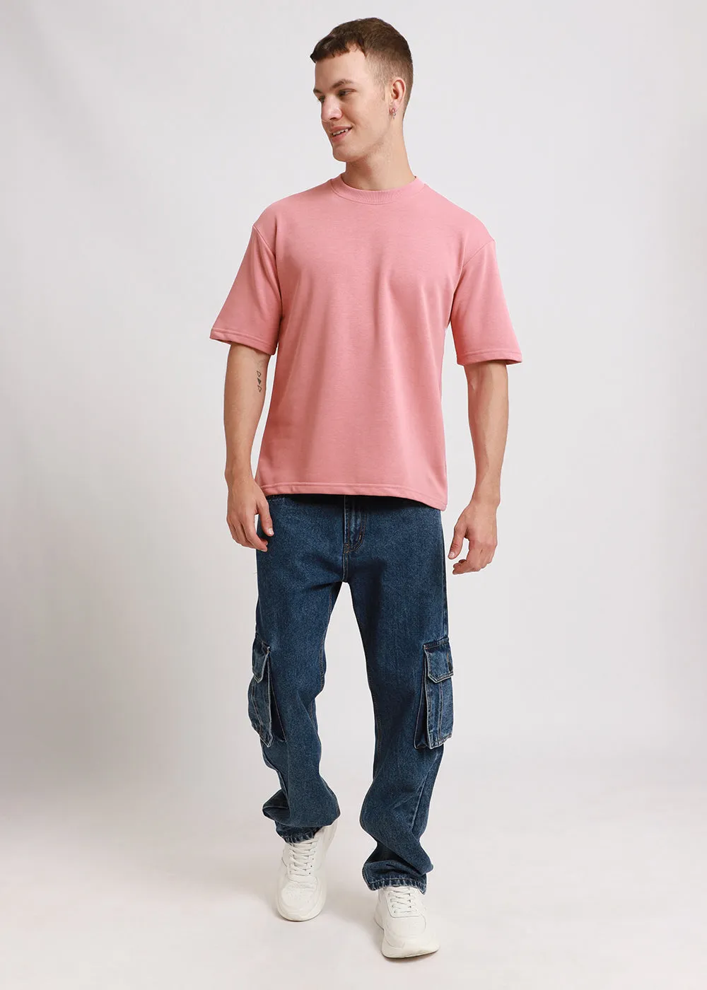 Brio Pink Oversized Basic T-shirt