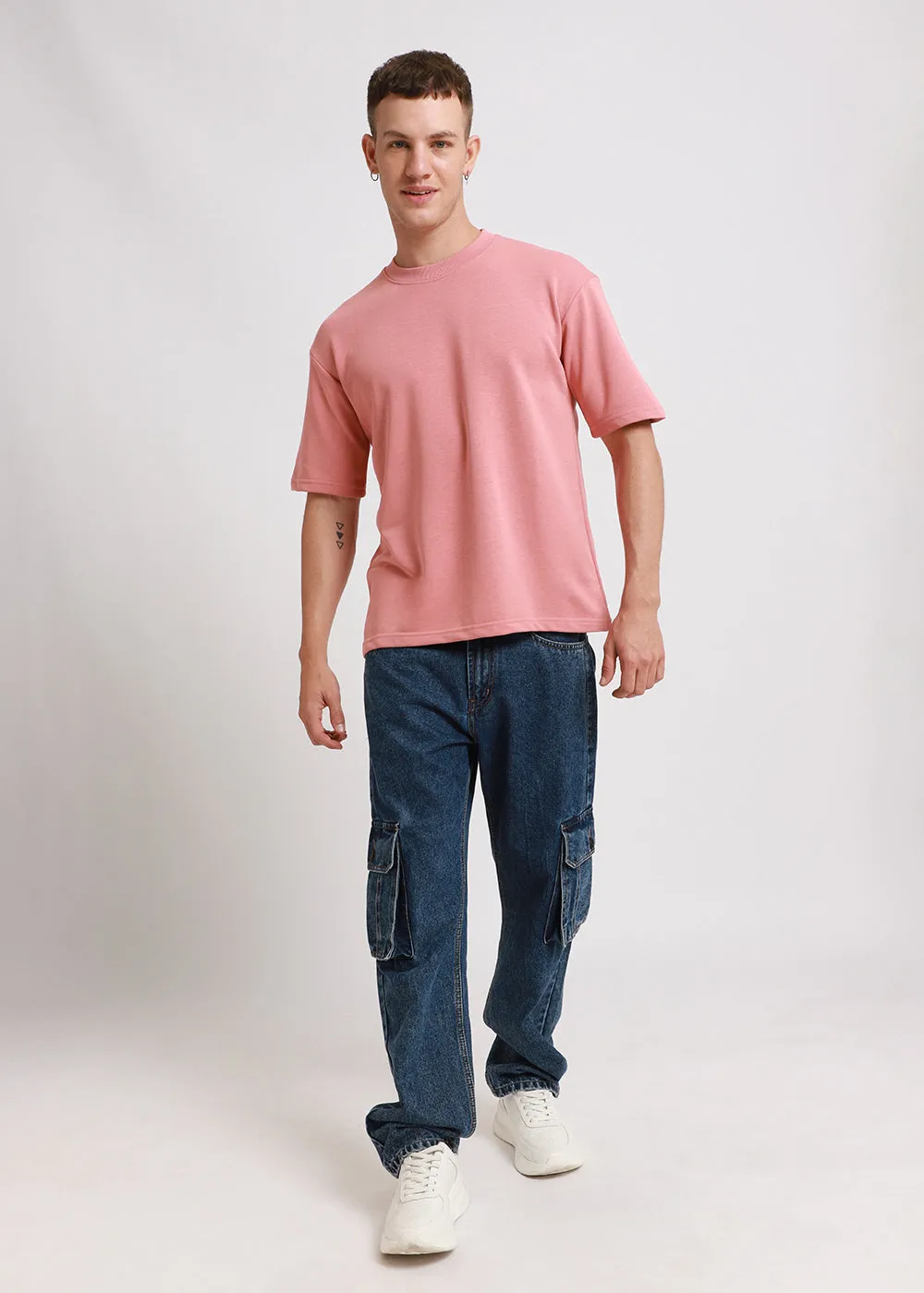 Brio Pink Oversized Basic T-shirt