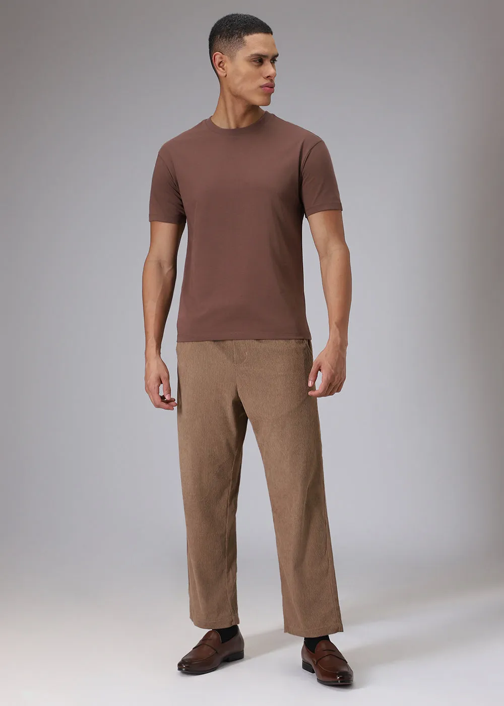 Brown Regular Fit T-shirt