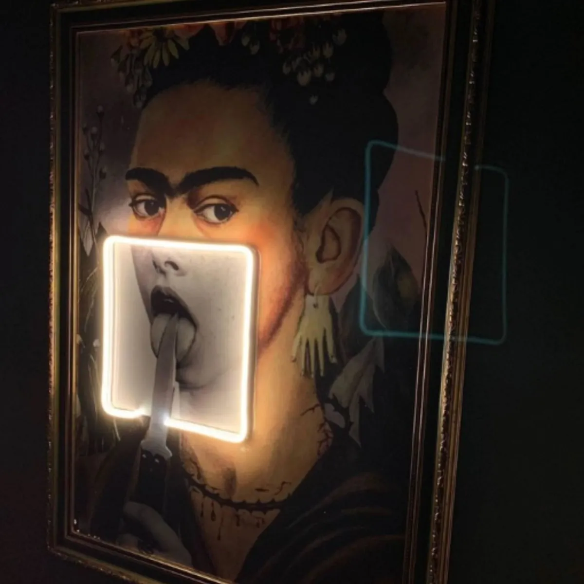 Cheeky Frida Neon Art