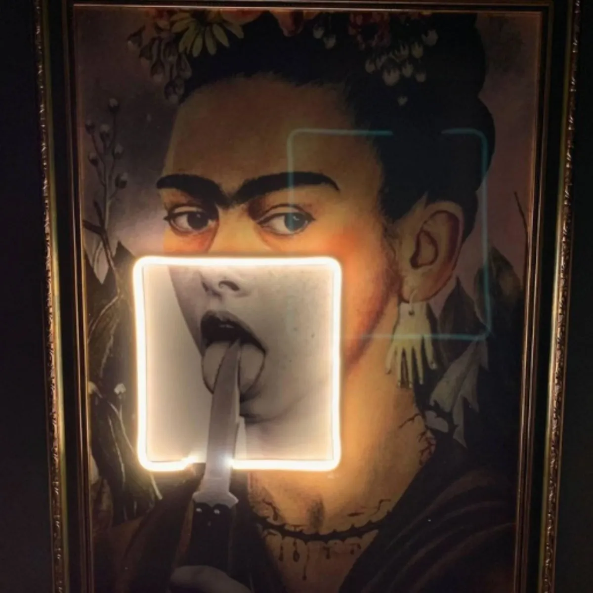 Cheeky Frida Neon Art