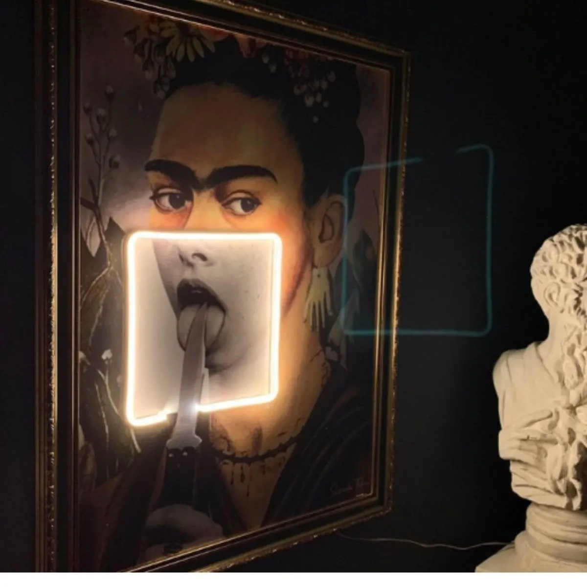 Cheeky Frida Neon Art