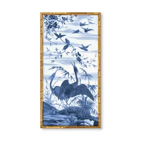 Crane Bird Panel Framed Print