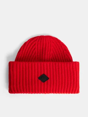 Enso Knitted Beanie / Fiery Red