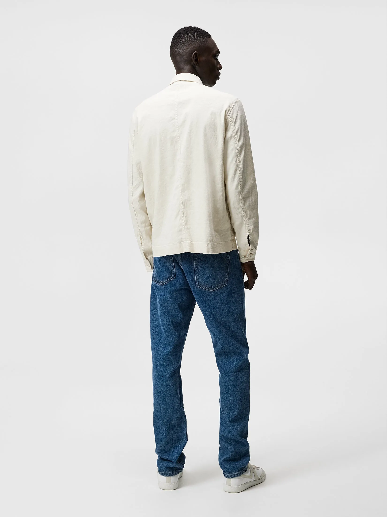 Errol Linen workwear overshirt / Turtledove