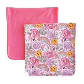 Floatie Friends 2pc Burp Cloth Set | Pink