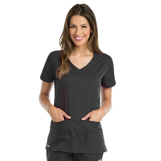 Greys Anatomy Women's Side Panel V-Neck Top 41423