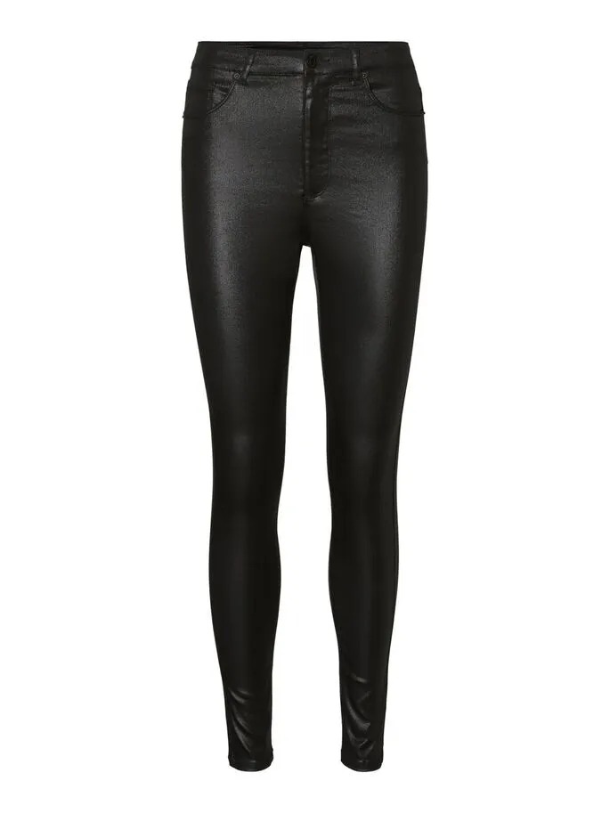 Loa Black High Waisted Coated Jeans