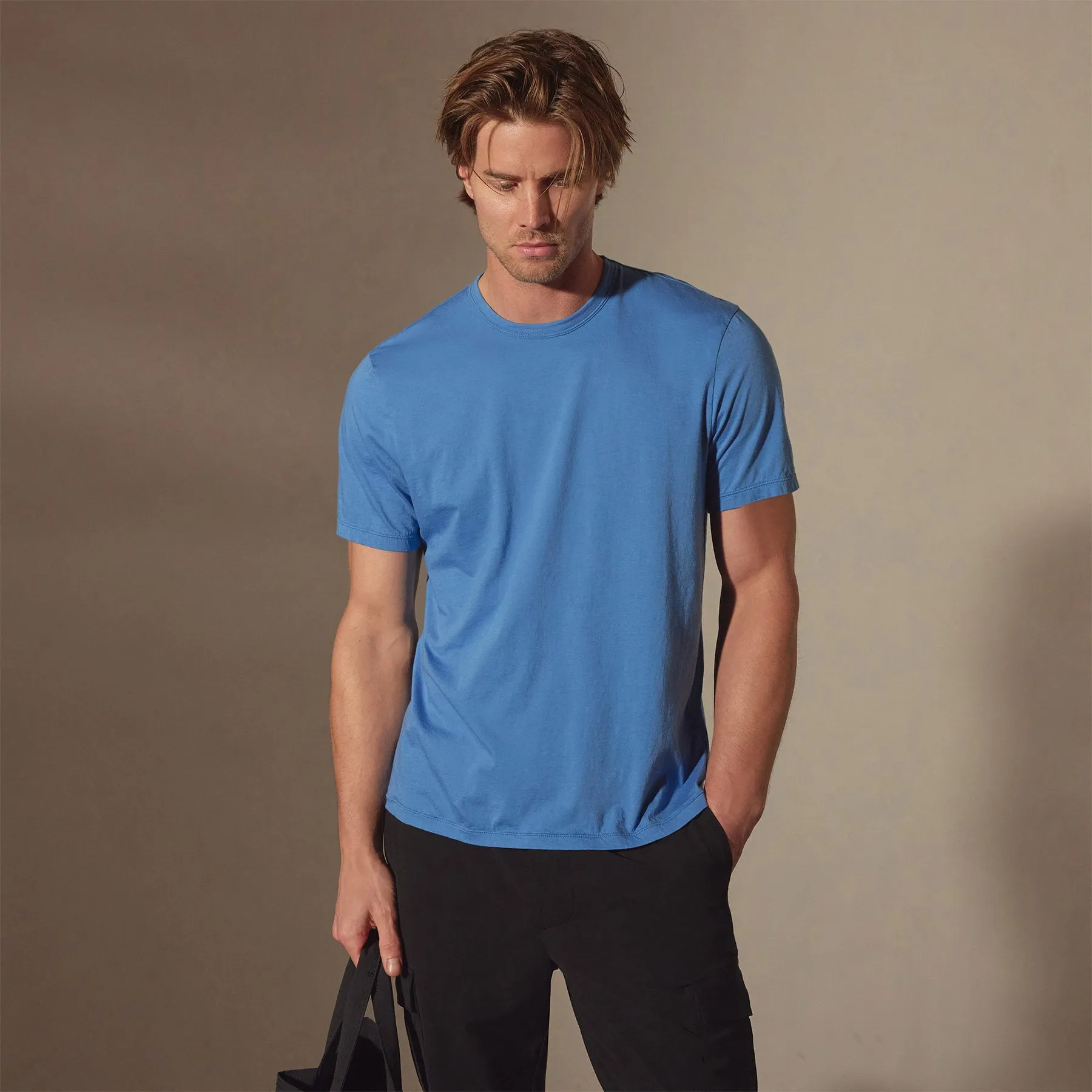 Luxe Lotus Jersey Tee - Spectrum Blue