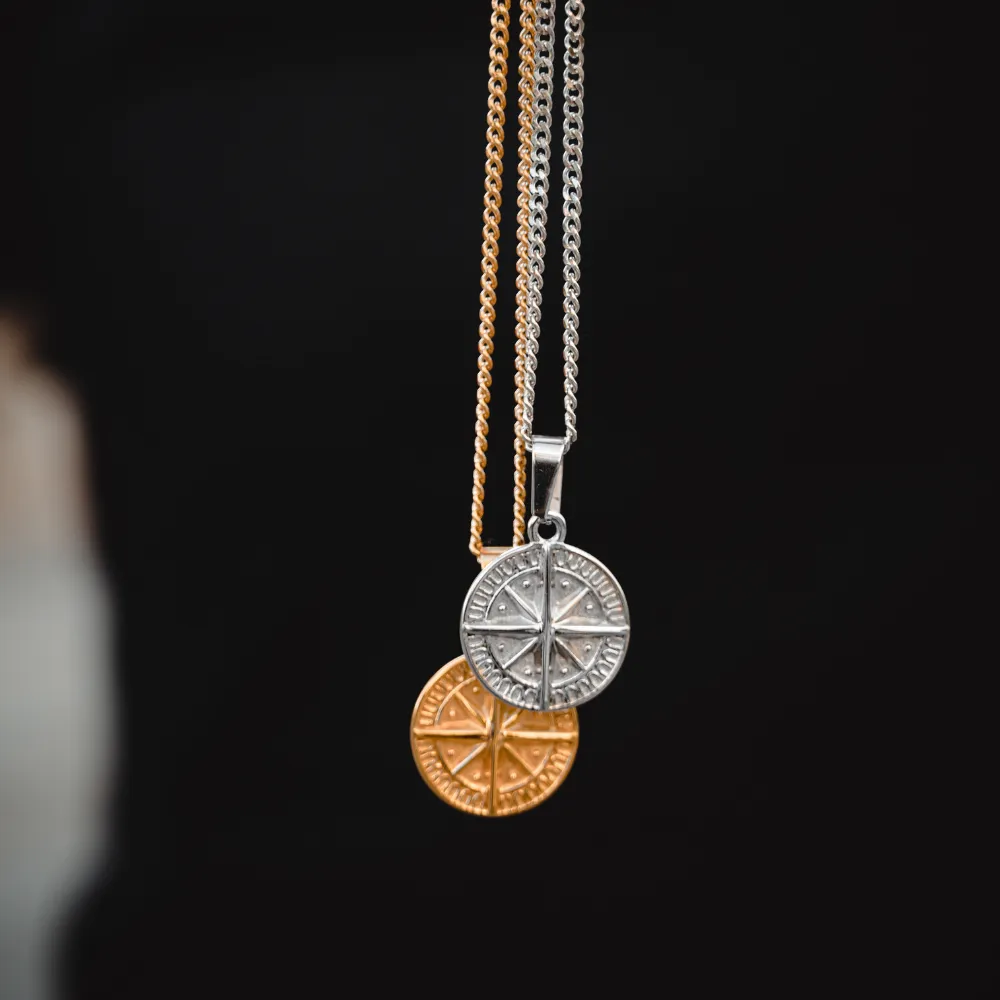 Mini Compass Pendant - Gold