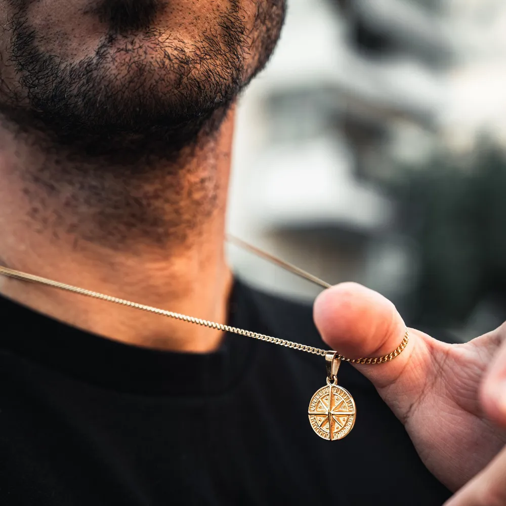 Mini Compass Pendant - Gold