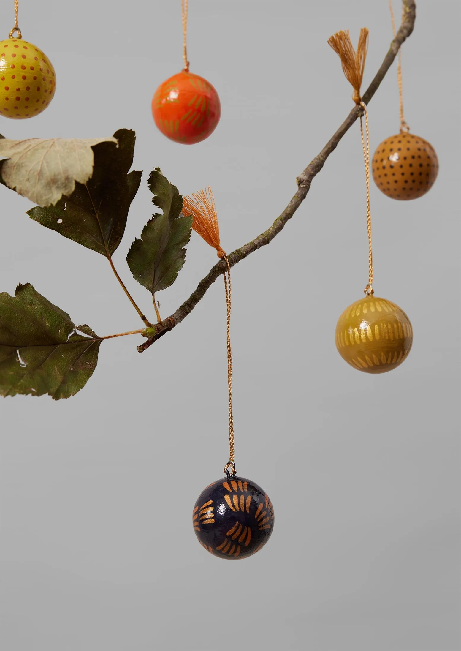 Mini Hand Painted Bauble Set | Multi