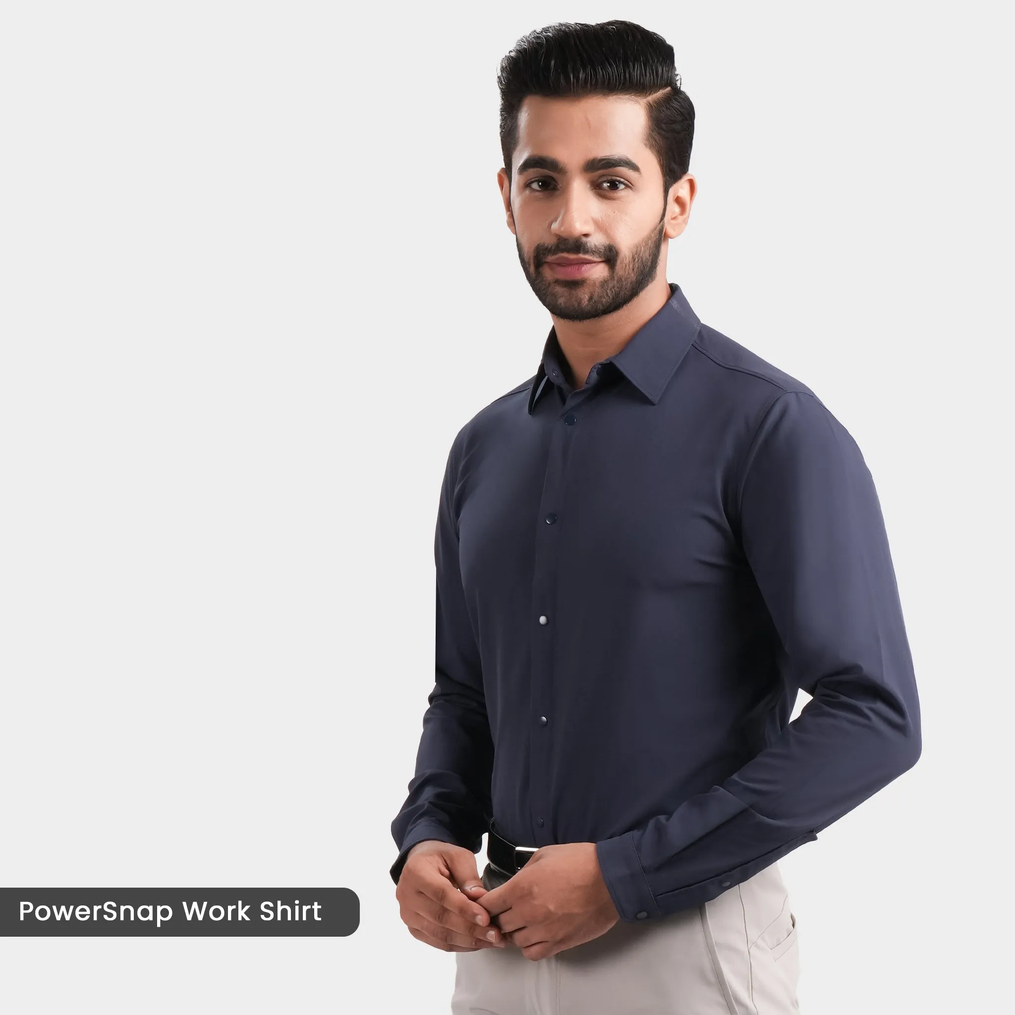 Navy PowerSnap Work Shirt