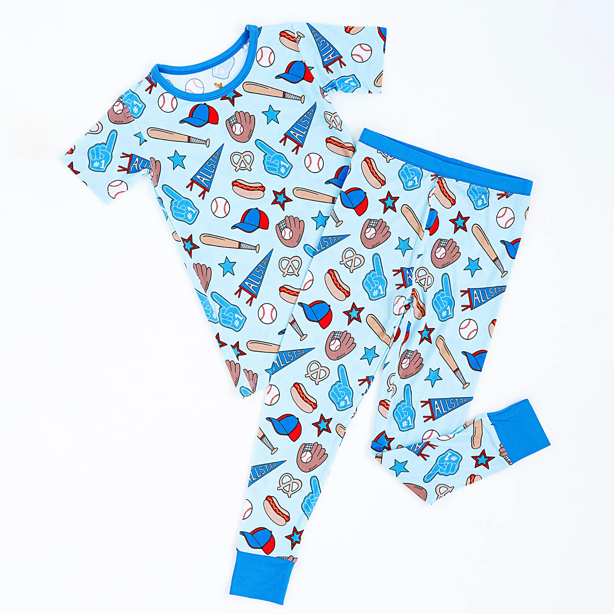 No Place Like Home Blue Baseball Toddler/Big Kid Pajamas