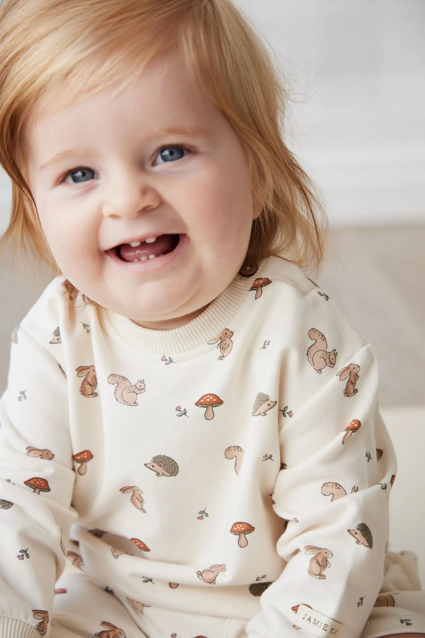 Organic Cotton Jalen Oversized Jumper - Woodland Friends