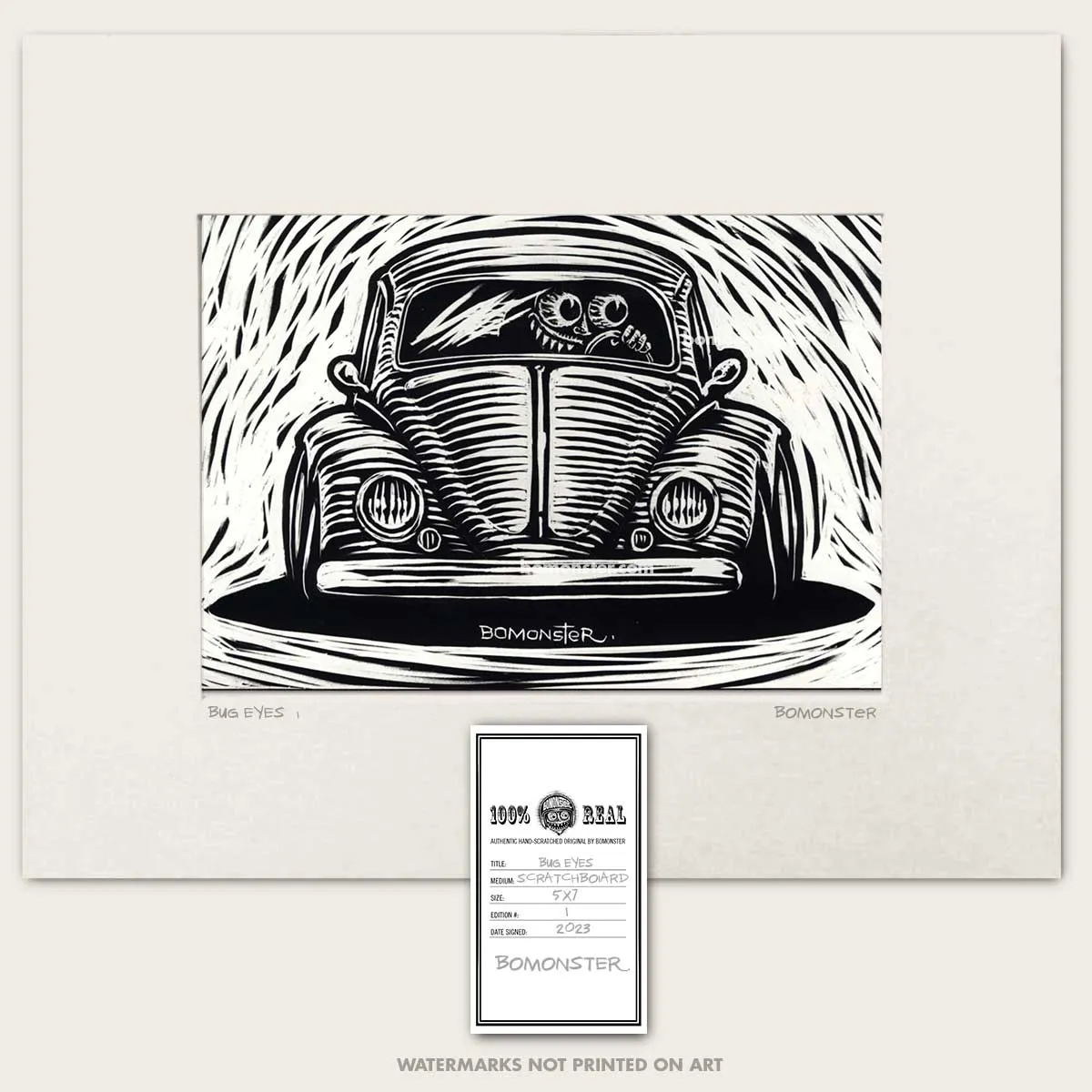 Original VW Bug Art "Bug Eyes #1"