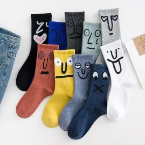 Socks With Funny Face Print