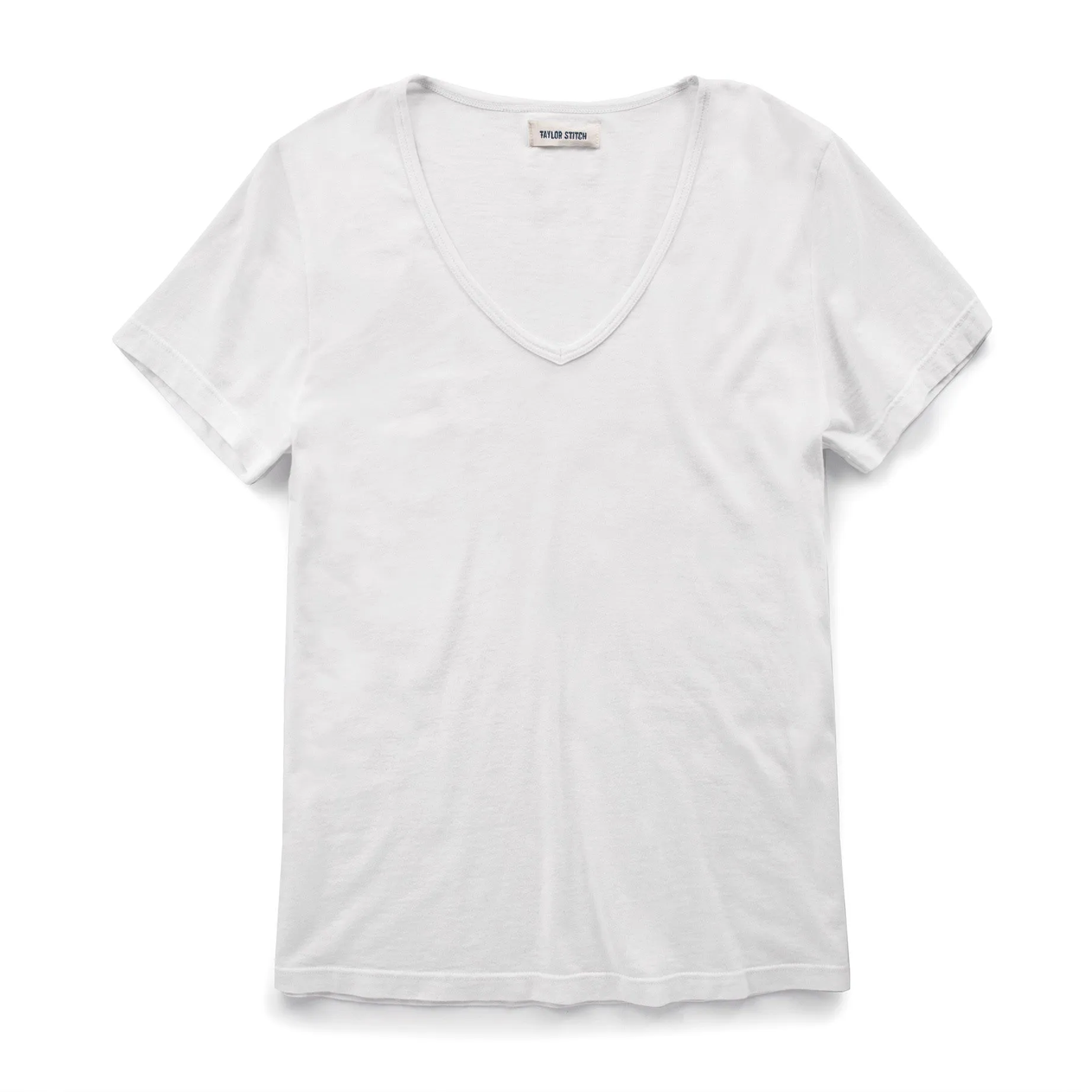 The Elle V-Neck Tee in Ivory