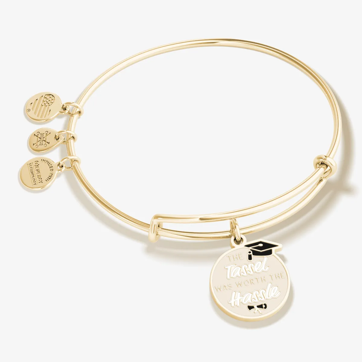 'The Tassel was Worth the Hassle' Graduation Charm Bangle