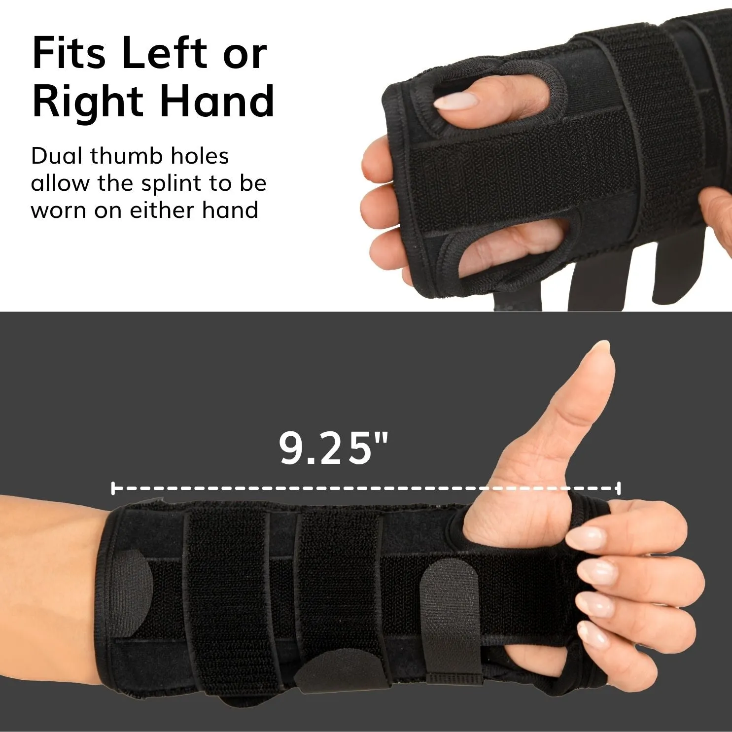 Volar Wrist Splint | Right or Left Hand Support Brace for Fracture Pain and Carpal Tunnel Relief