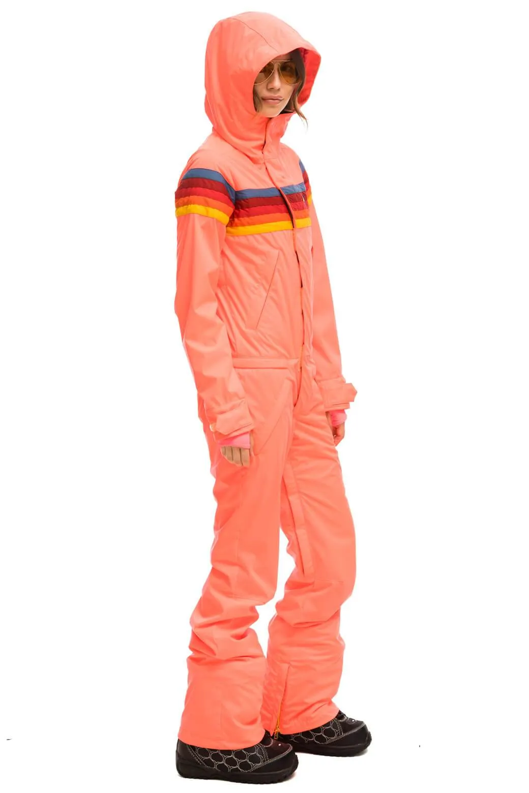 WOMEN'S 3 LAYER POWDER SUIT - NEON FLAMINGO