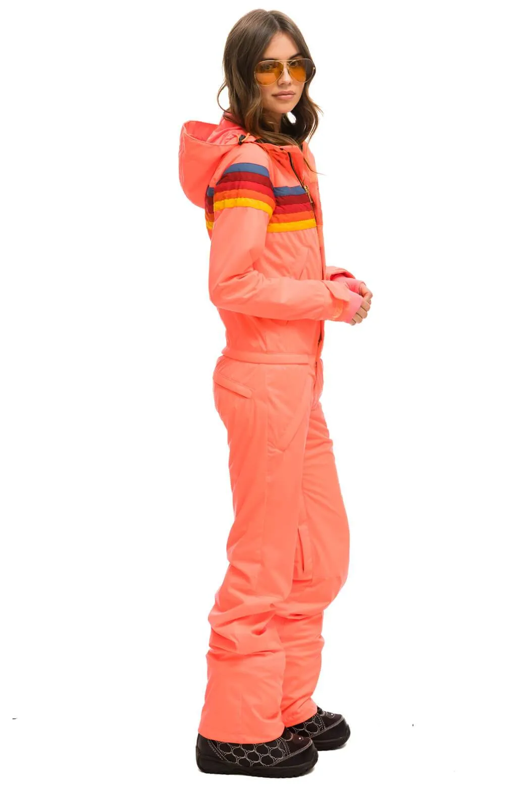 WOMEN'S 3 LAYER POWDER SUIT - NEON FLAMINGO