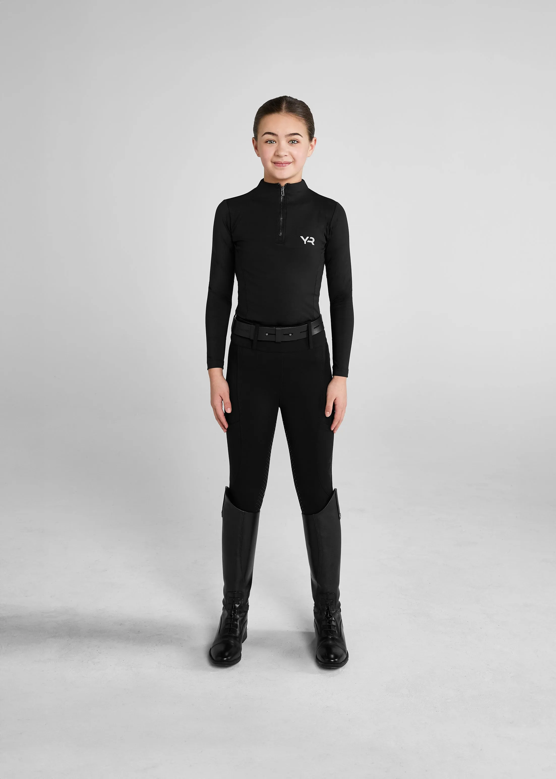 YR Black Full Seat Compression Breeches